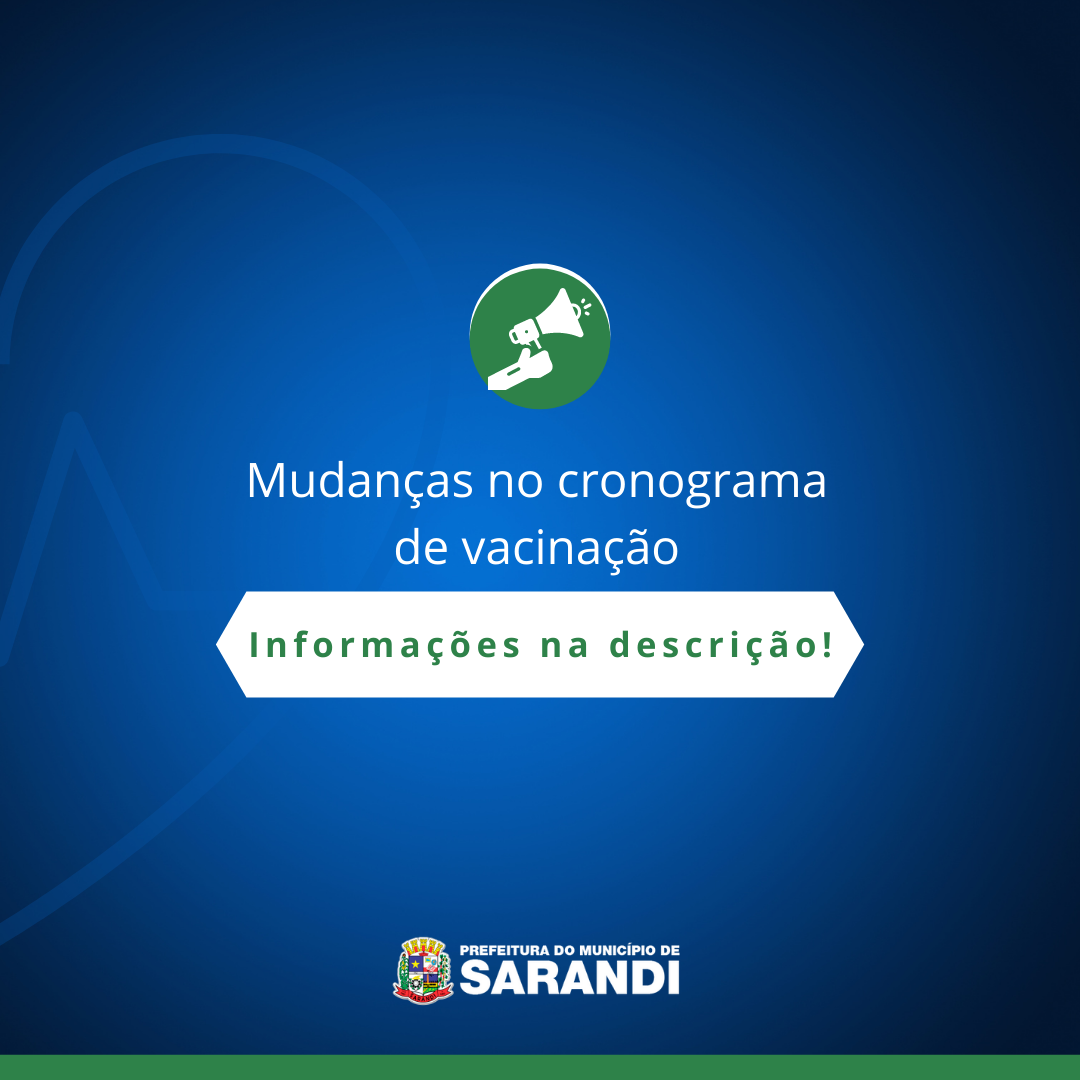 Mudanças no cronograma de vacinação Covid-19